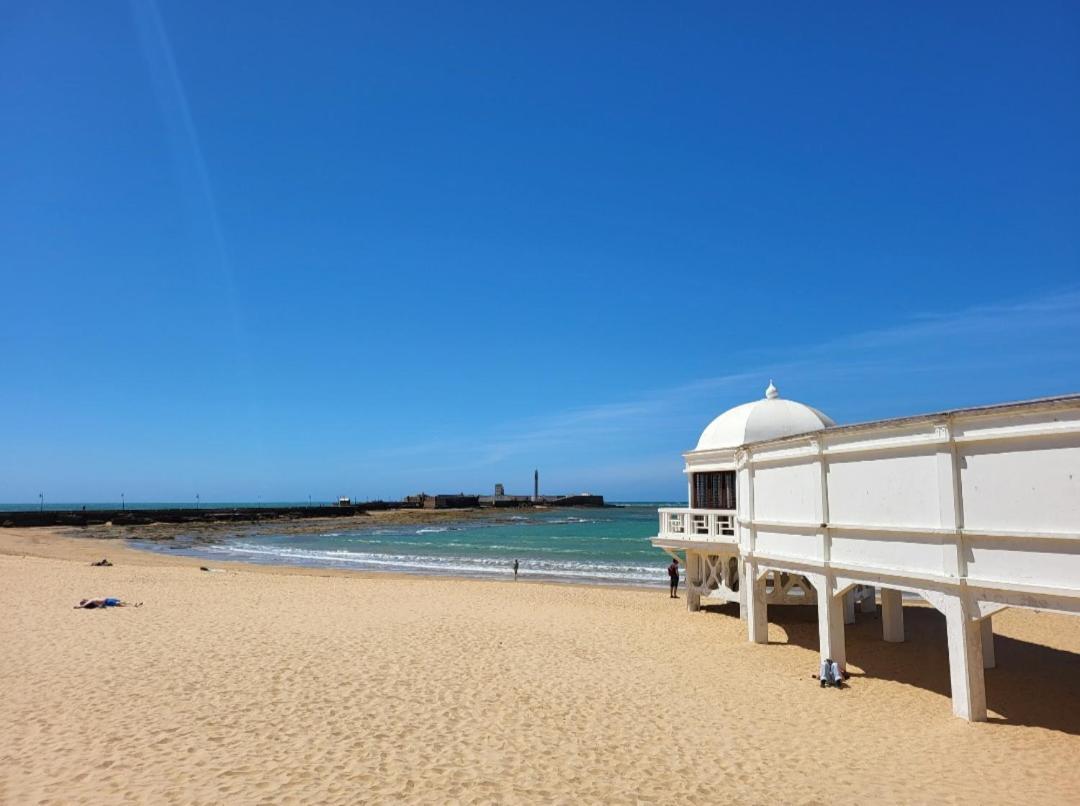 Cadiz Playa La Caleta Terraza Con Barbacoa Lejlighed Eksteriør billede